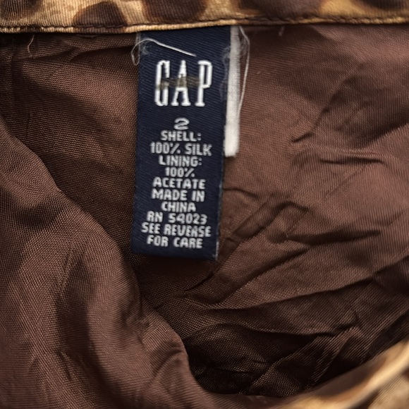 GAP silk handkerchief leopard / paisley skirt size 2 - Picture 6 of 6